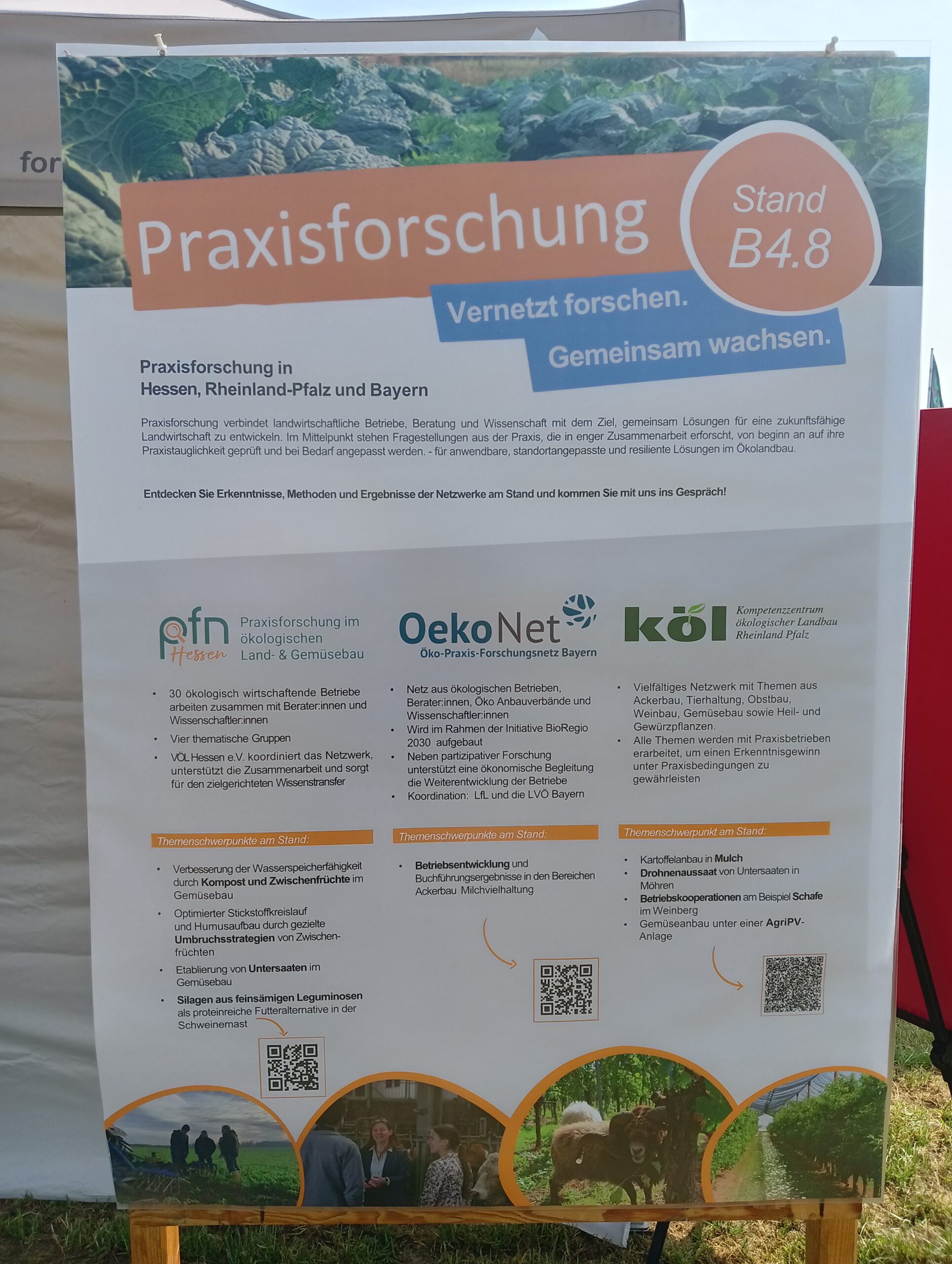 Plakat bei den Ökofeldtagen