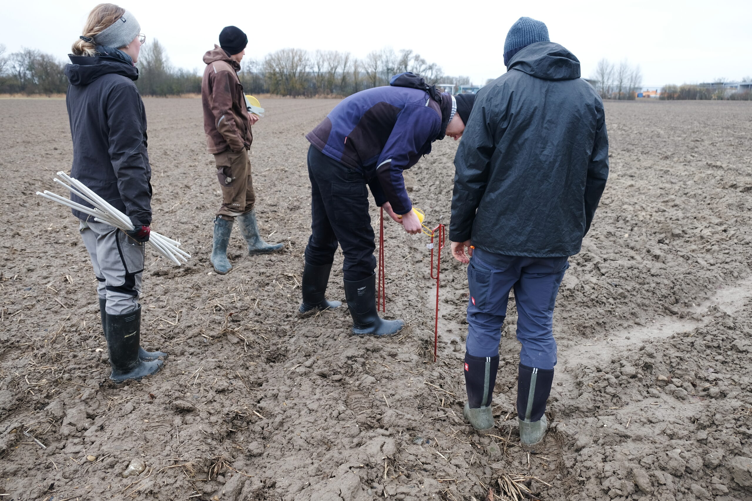 Personen vermessen Versuchsfeld